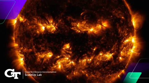 close up of the sun